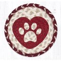 Capitol Importing Co 7 x 7 in. LC-9-117 Heart Paw Round Large Coaster 79-9-117HP